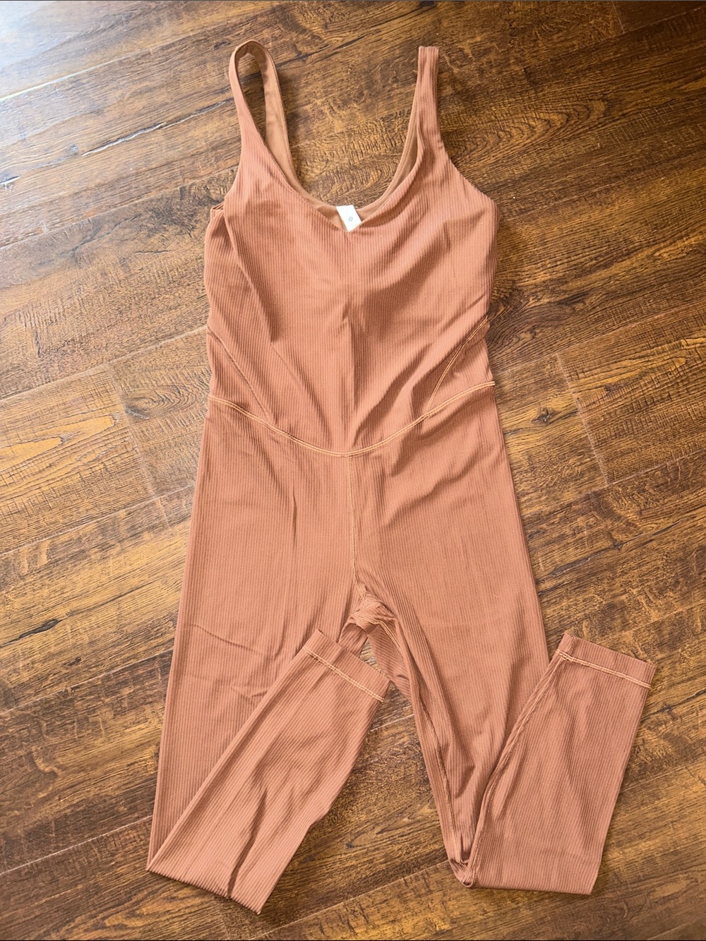 lululemon athletica Ribbed Scoop Jumpsuit in Clay Rose